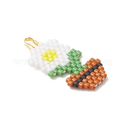 MIYUKI Glass Seed Beaded Pendants&nbsp;PALLOY-MZ01259