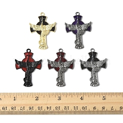 10個5色合金エナメルゴシックスタイルペンダント  クロス  ミックスカラー  45x31x3mm  穴：2.5mm  2個/カラー&nbsp;FIND-FS0004-29