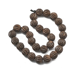 Carved Groove Wood Beads&nbsp;WOOD-Q060-01A