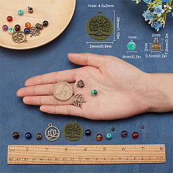 220Piece DIY Chakra Style Stretch Bracelet Making Kits&nbsp;DIY-SC0013-99