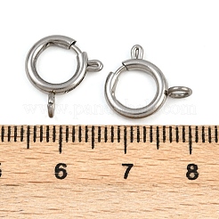 304ステンレススチールスプリングリング留め金  ステンレス鋼色  14x9.5x2mm  穴：2.5mm&nbsp;STAS-B095-05E-P