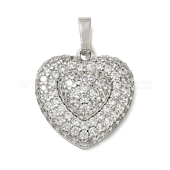 Brass Micro Pave Cubic Zirconia Pendants&nbsp;KK-CBA74BF-12P-02