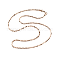 3MM 304 Stainless Steel Serpentine Chain Necklaces for Women&nbsp;NJEW-B131-06RG