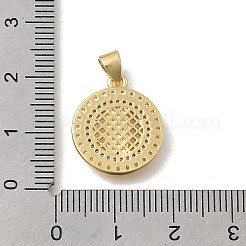 Brass Micro Pave Cubic Zirconia Pendants&nbsp;KK-D431-039G