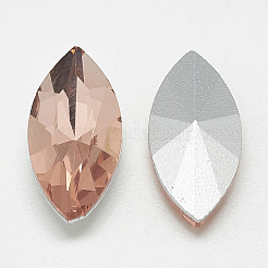 Pointed Back Glass Rhinestone Cabochons&nbsp;RGLA-T083-9x18mm-08