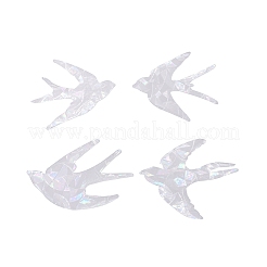 ツバメ型防水PVCレーザー粘着ステッカー  静電ステッカー  カラフル  9.8~11.5x12cm  16枚/セット&nbsp;DIY-WH0256-002