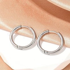 202 Stainless Steel Huggie Hoop Earrings&nbsp;X-EJEW-F111A-20mm-P01