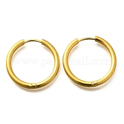 女性用304ステンレスフープピアス  イオンプレーティング（ip）  14KGP本金メッキ  23x2.5mm&nbsp;EJEW-M068-15C-G