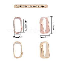 304ステンレススチールスナップオンベイル  ゴールデン·ローズゴールド  6x3x2.2mm  5.5x2.5mm内径  100個/箱&nbsp;STAS-UN0011-24