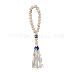 Wood Beads Hanging Ornaments&nbsp;HJEW-JM03311