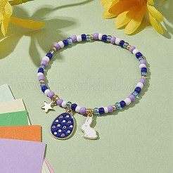 Alloy Enamel Charm Bracelets&nbsp;BJEW-JB10023-02