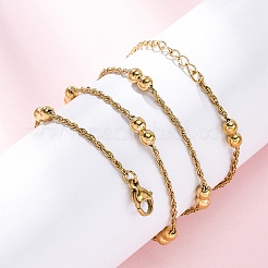 304 Stainless Steel Double Round Rope Chain Necklaces&nbsp;NJEW-C073-10G
