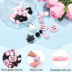 41Pcs 10 Styles Food Grade Eco-Friendly Silicone Focal Beads&nbsp;SIL-YW0002-19