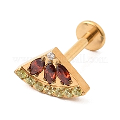 F136 Titanium Pave Cubic Zirconia Fruit Internally Threaded Labrets&nbsp;ME-CBA9828-06A-G