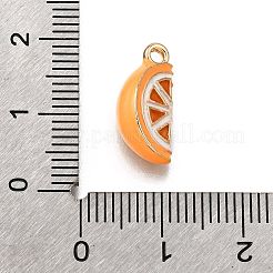 合金エナメルチャーム  オレンジチャーム  ゴールドカラー  オレンジ  14.5x7.5x6mm  穴：1.5mm&nbsp;ENAM-D303-03G-02