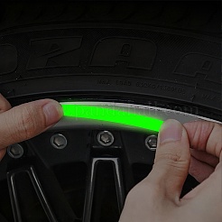 プラスチック製レーザー反射車のホイールリムステッカー  ホイール粘着ストリップステッカー  外装アクセサリー  カラフル  90x7mm  20個/セット&nbsp;AJEW-WH20033-099D