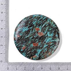 Dyed Synthetic Imperial Jasper Flat Round Figurines Ornaments&nbsp;G-P529-05