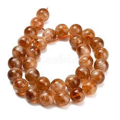 Hearted Natural Citrine Beads Strands&nbsp;G-L663-A02-12mm