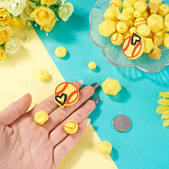 67Pcs 7 Styles Sports Ball Silicone Beads&nbsp;SIL-TA0003-47C