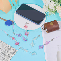9Pcs 3 Colors Acrylic Mobile Straps&nbsp;HJEW-GO00075