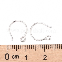 Rhodium Plated 925 Sterling Silver Earring Hooks&nbsp;STER-N0001-028S