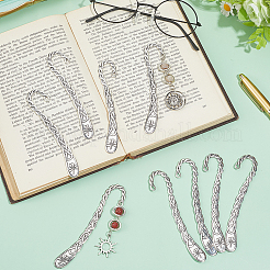 12Pcs Tibetan Style Alloy Bookmark Findings with Holes&nbsp;AJEW-SC0004-43