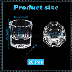 20Pcs Octagonal Glass Cup&nbsp;MRMJ-TW0001-01