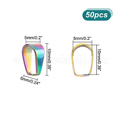 50Pcs 304 Stainless Steel Snap on Bails&nbsp;STAS-PH0004-78