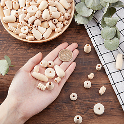 2 Bags Natural Unfinished Wood Beads Set&nbsp;WOOD-PH0001-89