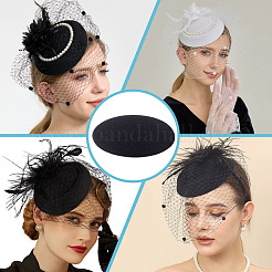 Cloth Round Fascinator Hat Base for Millinery Magic&nbsp;AJEW-WH0270-739B