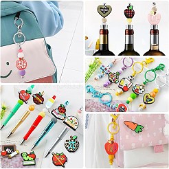 20Pcs 20 Styles Study/Teacher's Day Theme Food Grade Silicone Focal Beads&nbsp;SIL-CJ0001-41