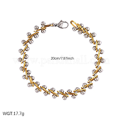 Two Tone 304 Stainless Steel Link Chain Bracelets&nbsp;WGF39E1-01