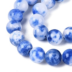 Natural Dyed Persian Jade Beads Strands&nbsp;G-Q609-12mm-01