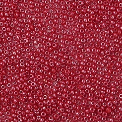 11/0 チェコ不透明ガラスシードビーズ  光沢のある  ラウンド  レッド  2.2x1.5mm  穴：0.7mm  約500 G /袋&nbsp;SEED-N004-003B-19