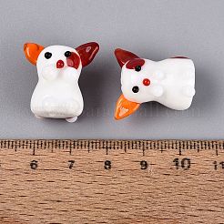手作りランプワークビーズ  チワワ犬  チョコレート  20~23x17~21x16~19mm  穴：1~1.6mm&nbsp;LAMP-Q039-17