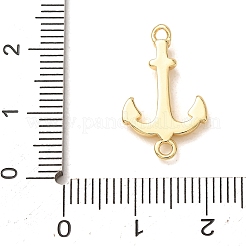真鍮製コネクタチャーム  アンカーリンク  ゴールドカラー  21x12x2mm  穴：1.5mm&nbsp;KK-CBA0009-02G