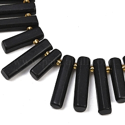 Natural Shungite Beads Strands&nbsp;G-F829-A06-01