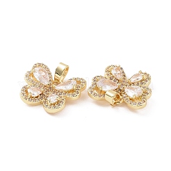Brass Micro Pave Cubic Zirconia Pendants&nbsp;KK-E068-VC403