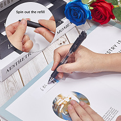 6Pcs 2 Colors Plastic Press Roller Ball Pens&nbsp;AJEW-GF0006-96