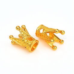 合金ビーズ  クラウン  ゴールドカラー  13x11~12mm  穴：2.5mm&nbsp;PALLOY-F200-09G