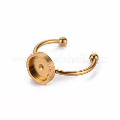 201 Stainless Steel Cuff Ring Findings&nbsp;STAS-S080-042C-G