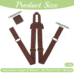 1 Set Nylon & PU Leather Adjustable Webbing Bag Straps&nbsp;DIY-CL0001-88B