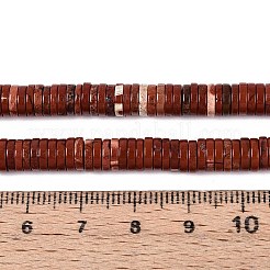 天然石レッドジャスパービーズ連売り  ディスク  ヒシビーズ  6x1~2mm  穴：0.9mm  約233~248個/連  15.16~15.55''（38.5~39.5センチメートル）&nbsp;G-T142-6mm-13