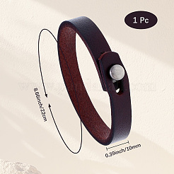 1Pc Punk Retro Ethnic Style Handmade Leather Bracelet Couple Literary Hand Strap Men&nbsp;BJEW-CL0001-02A