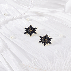 1 Pair Flower Cubic Zirconia Stud Earrings&nbsp;EJEW-LP0013-09