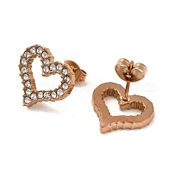PVD Vacuum Plating 304 Stainless Steel Stud Earring&nbsp;EJEW-C099-05RG