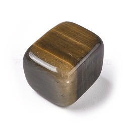 天然石タイガーアイビーズ  キューブ  穴なし/ドリルなし  13~27x13~27x13~27mm  約100 G /袋&nbsp;G-E546-07
