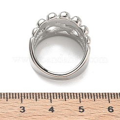 304ステンレススチール指輪  長持ちメッキ  ステンレス鋼色  16mm  usサイズ7（17.3mm）&nbsp;SA-CBA289B-05P
