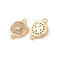 Brass Micro Pave Clear Cubic Zirconia Links&nbsp;KK-T082-08G