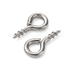 Tarnish Resistant 304 Stainless Steel Screw Eye Pin Peg Bails&nbsp;STAS-K171-52P-8x4mm